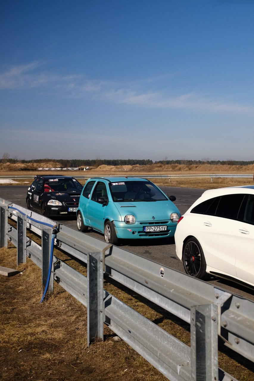 The first track day in the season. It's much better with the new steering wheel. Can't wait to install a bucket seat and semi-slicks.