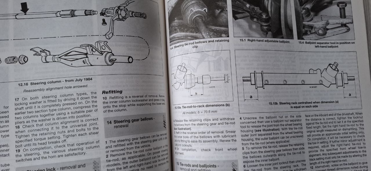 I bought a book that I've actually already used when I was replacing the steering bar. Always nice to have a physical one