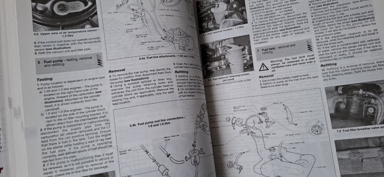 I bought a book that I've actually already used when I was replacing the steering bar. Always nice to have a physical one
