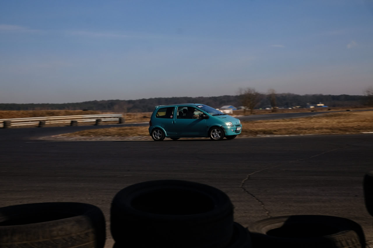 The first track day in the season. It's much better with the new steering wheel. Can't wait to install a bucket seat and semi-slicks.