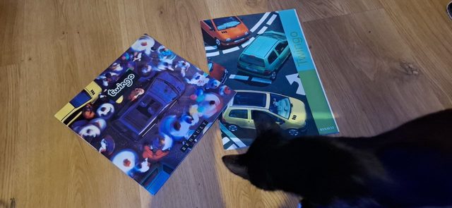 I've bought a couple of Twingo booklets and scanned them. They are in German, but you can translate everything with Google Lens. The square one is a bit off-size, so it cut out a little.